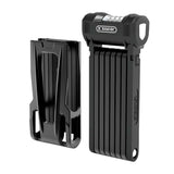 ETook ET590C folding combination lock folded and mounted on bike frame