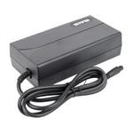48V ebike charger showing compact design and integrated charging cable