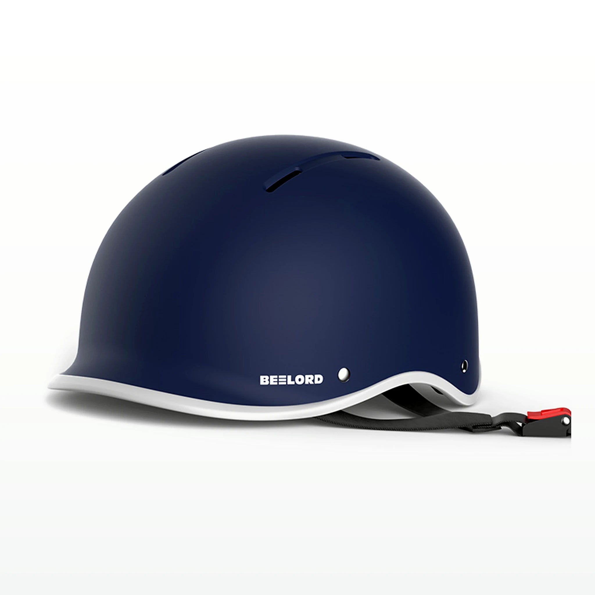 Navy blue helmet with white rim and red detail on a white background #color_pole-star-blue