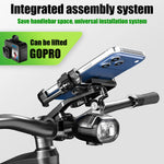 EasyDo ED3542 phone holder with GoPro-compatible mount on an e-bike handlebar