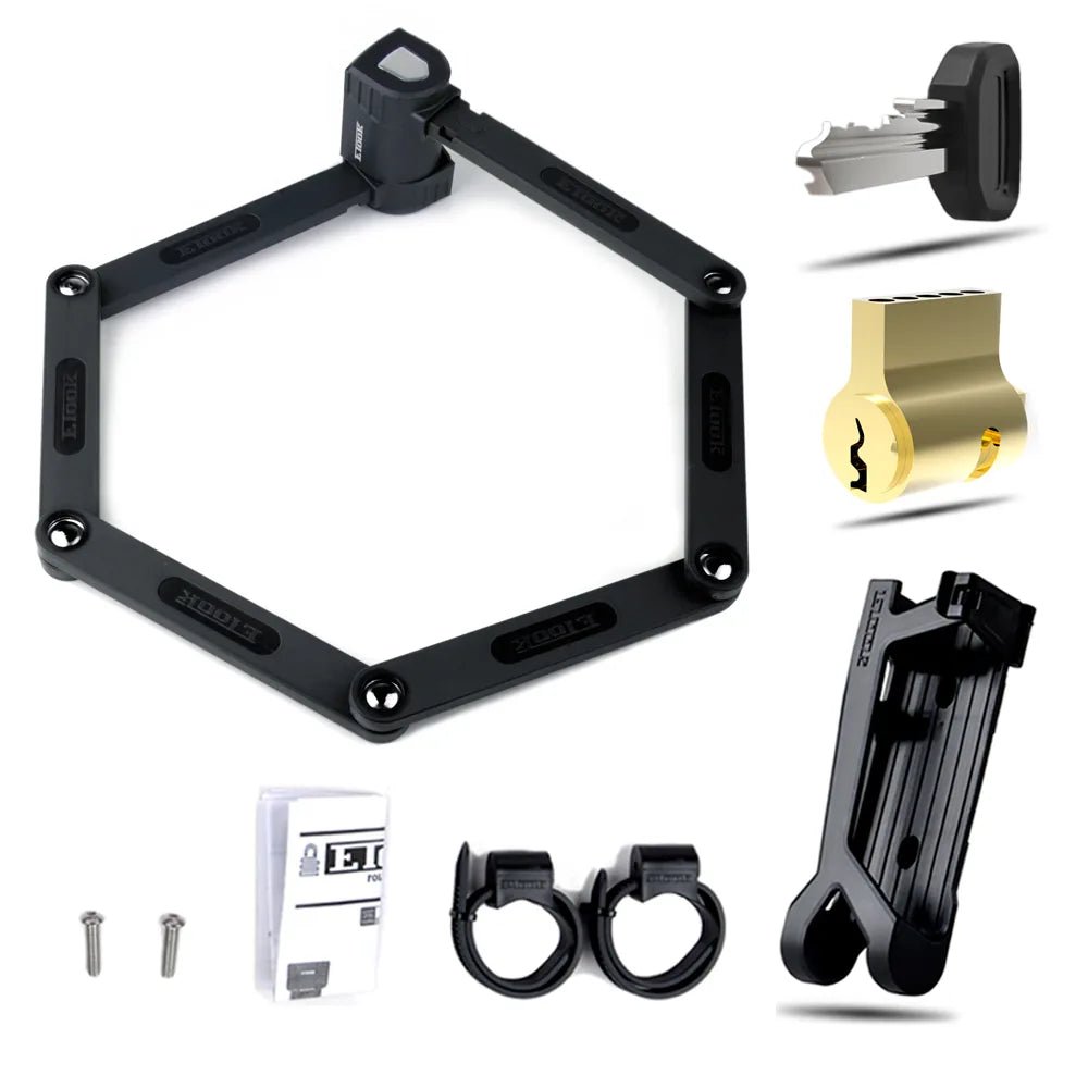 Etook ET490L folding lock with keys, mounting bracket and accessories