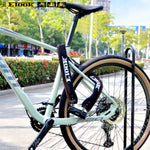 Bike secured to a bike rack with the Etook ET655 chain lock