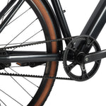 Crankset and drivetrain detail of the Ridewave Glide Road ebike