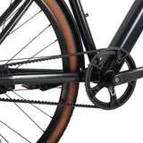 Crankset and drivetrain detail of the Ridewave Glide Road ebike