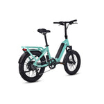 #color_aqua Miniwave folding electric bike side view in aqua colour