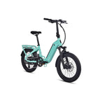 #color_aqua Miniwave folding ebike in aqua designed for urban commuting