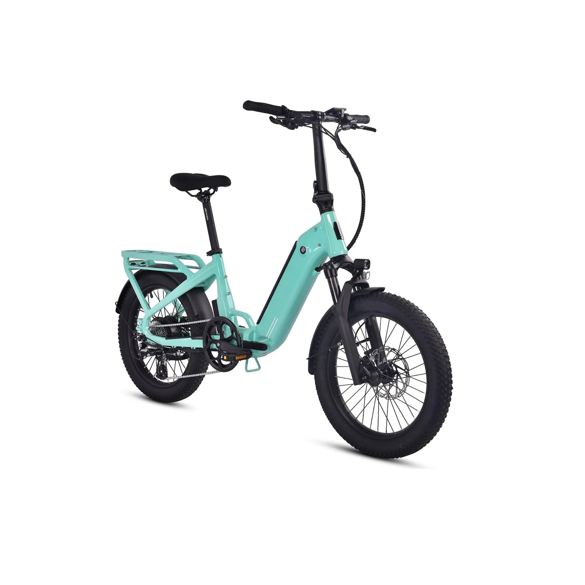 #color_aqua Miniwave folding ebike in aqua designed for urban commuting