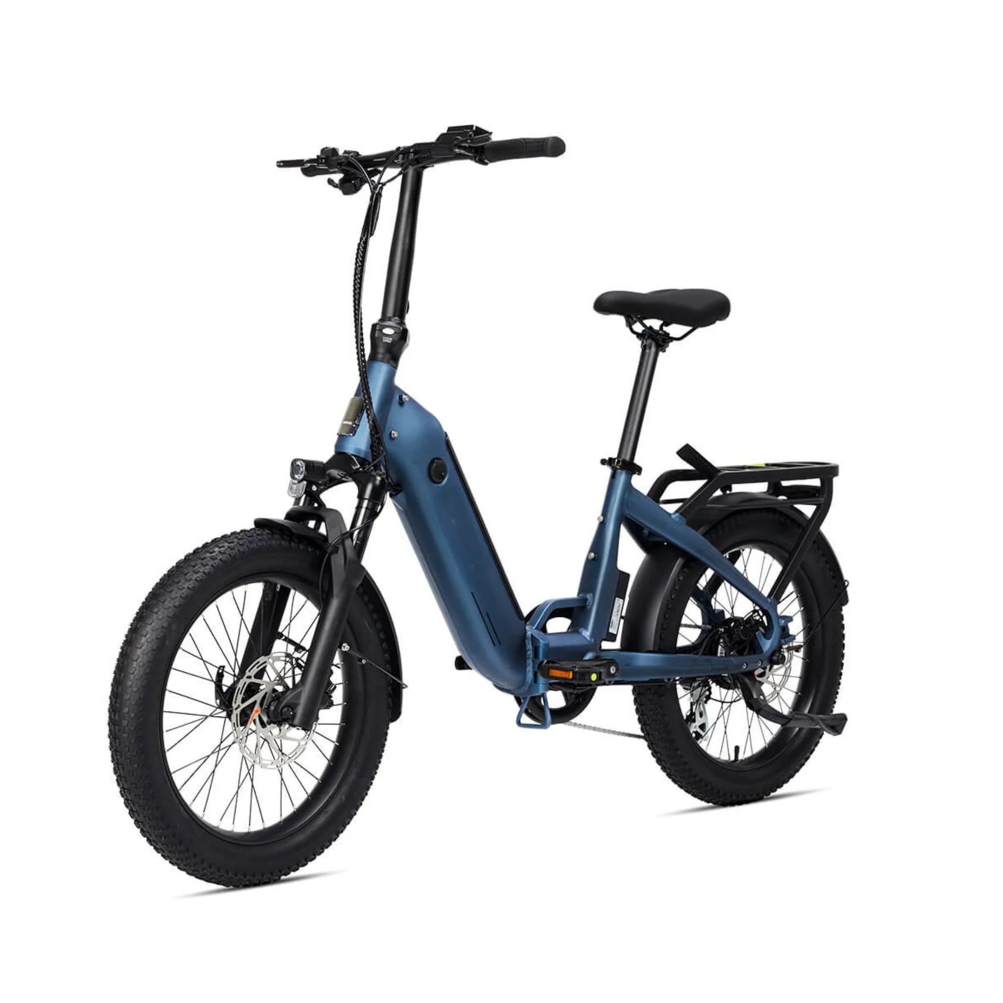 #color_slate-blue Miniwave folding ebike in slate blue designed for urban commuting