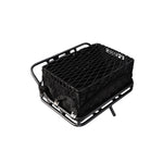 Front bike basket with cargo net installed on ebike
