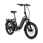 #color_graphite Miniwave folding electric bike side view in graphite colour
