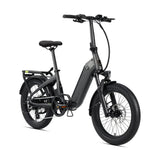 #color_graphite Miniwave folding electric bike side view in graphite colour