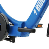 Ridewave Koala sky blue electric trike low step-through frame and footrest close-up #color_sky-blue