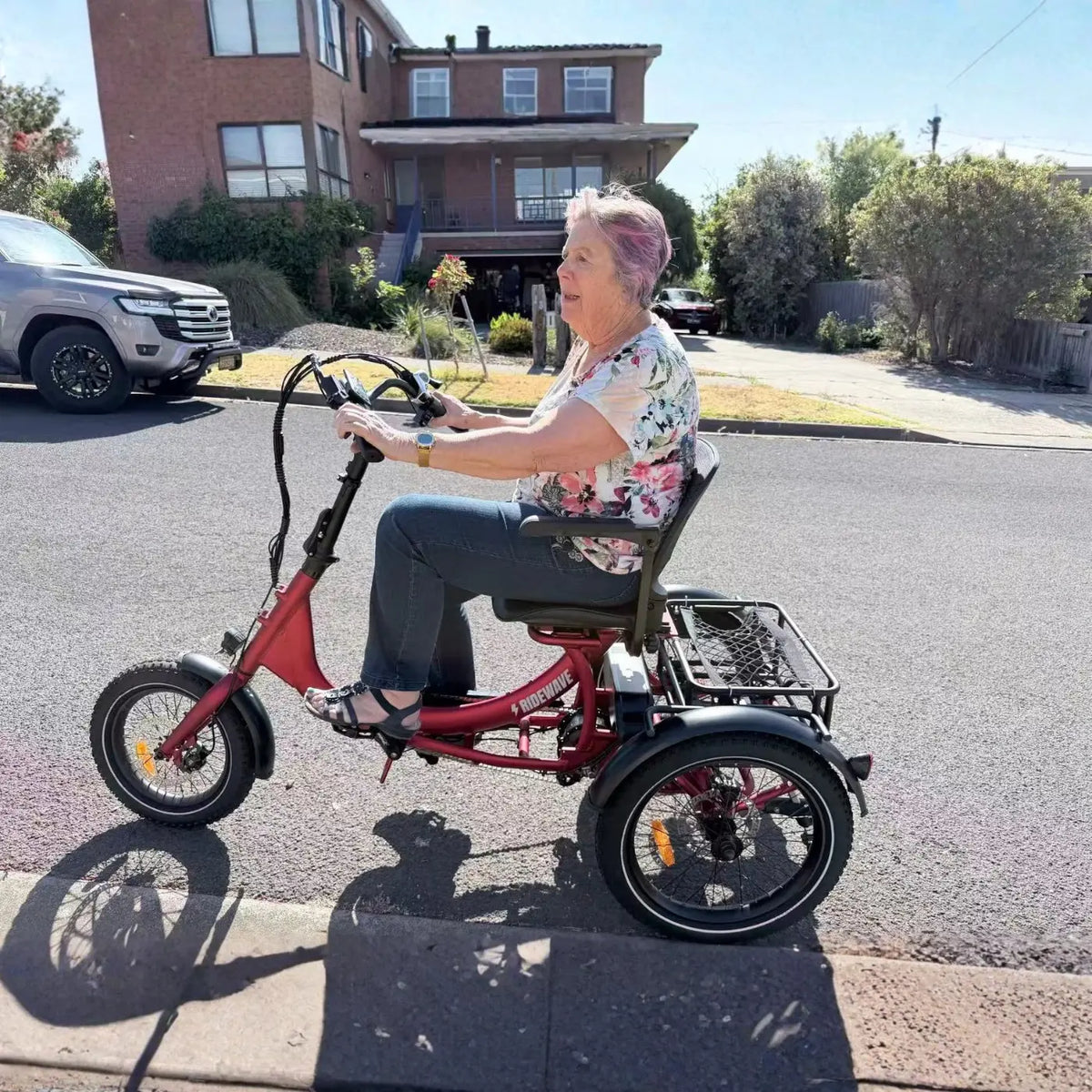 Ridewave customer with their electric trike