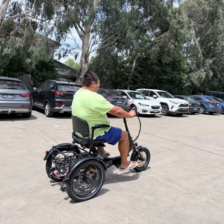 Ridewave customer with their electric trike
