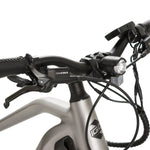 Urban ebike cockpit with display and controls for comfortable city commuting