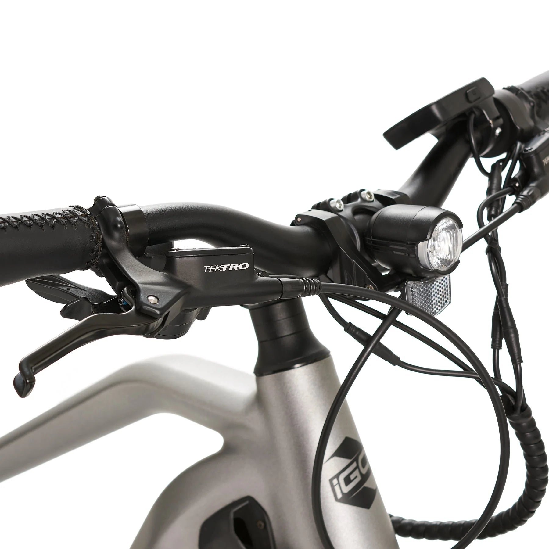 Urban ebike cockpit with display and controls for comfortable city commuting