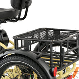 Ridewave Wallaby cream electric trike rear cargo basket close-up #color_cream
