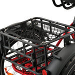 Ridewave Wallaby Plus red electric trike rear cargo basket close-up #color_red